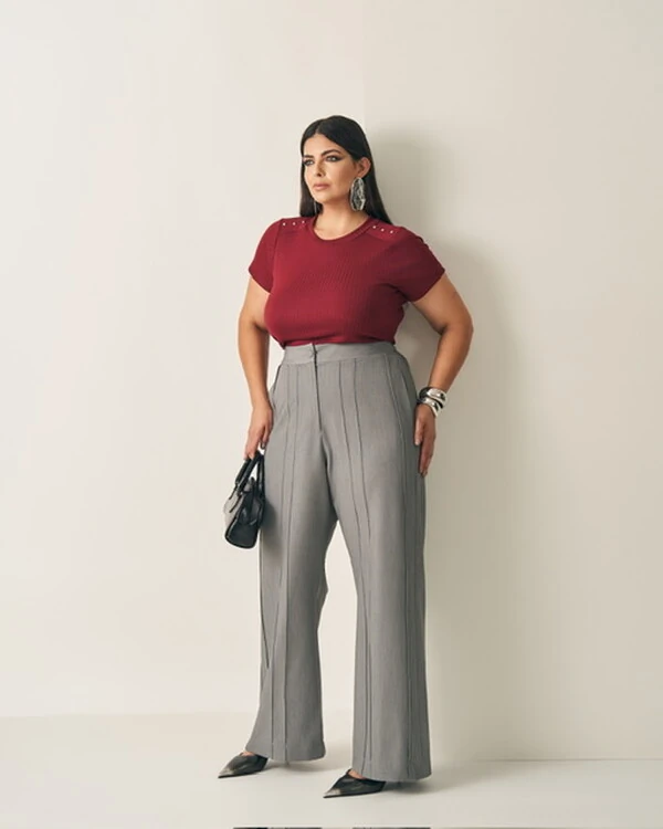 blusa canelada quebela