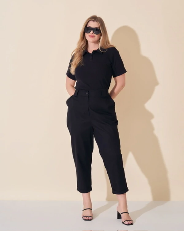 blusa malha micro rib polo kayla