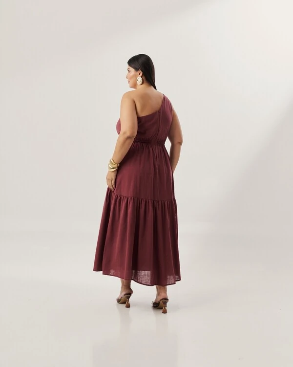 vestido midi colise algodao quebela