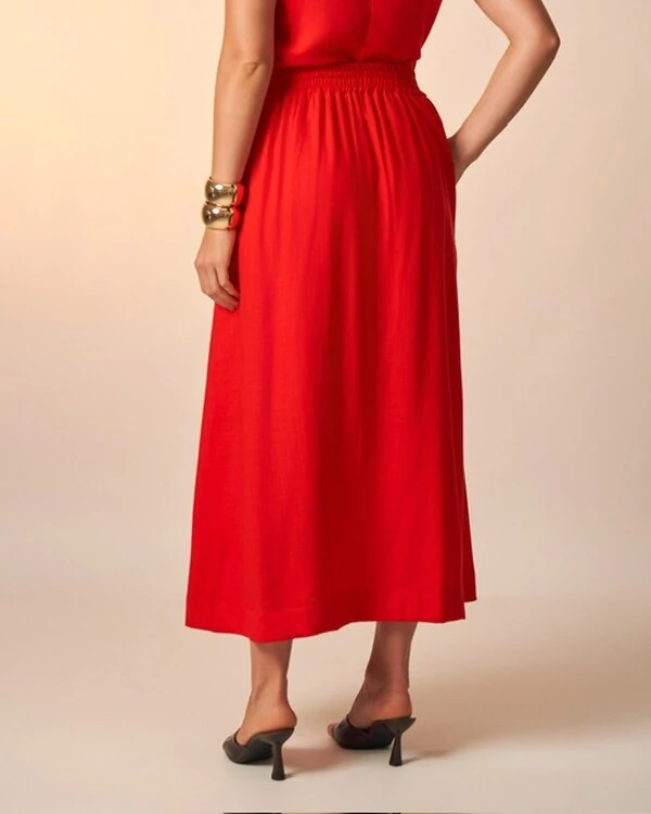 saia viscose e linho clea midi kayla