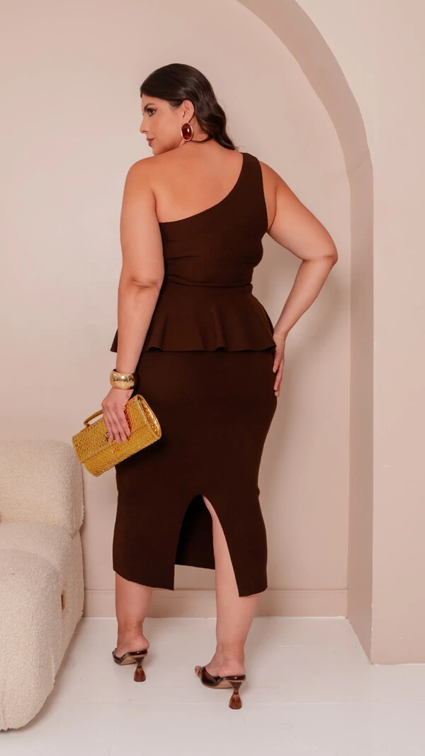 Blusa peplum aurora trico modal planet