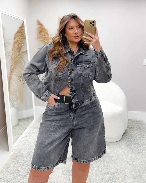 jaqueta jeans black bruna izzat