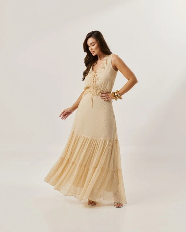 conjunto em crepe ggt com lurex chuvisco quebela