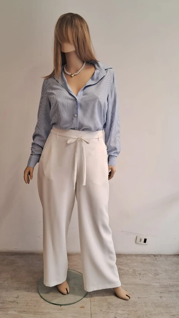 calca alfaiataria viegas com faixa hotpink
