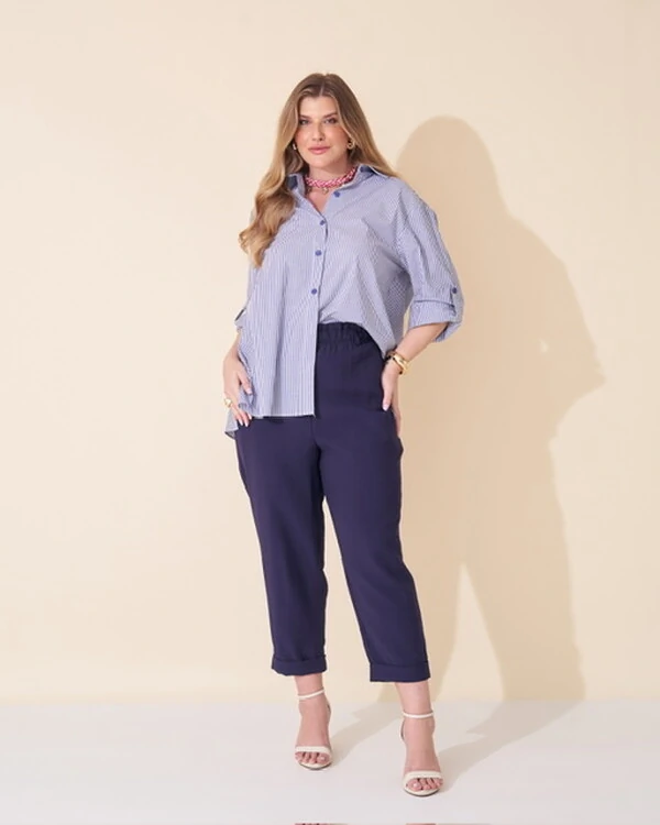 camisa stripes em algodao 100% kayla