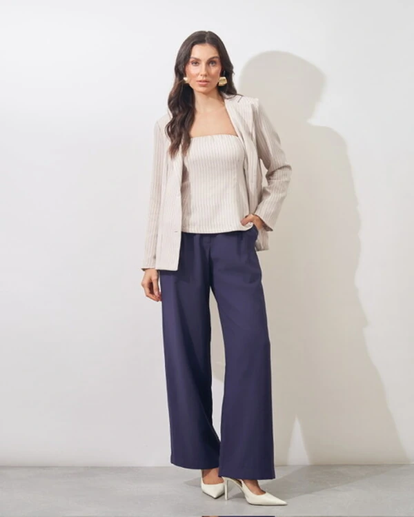 blazer risca de giz alfaiataria kayla