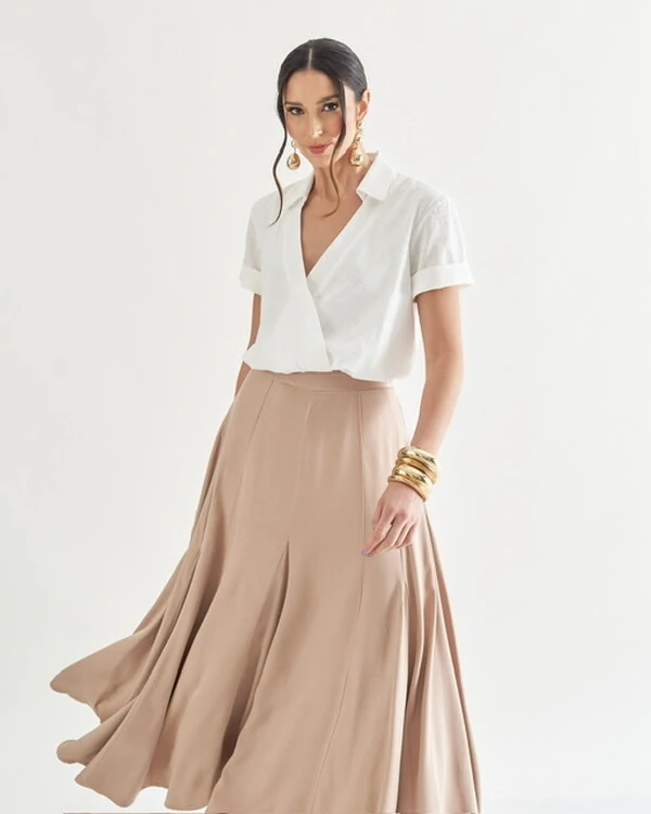 saia midi evase quebela