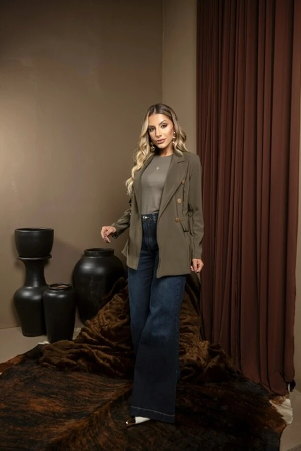 pre venda calca jeans flare divas