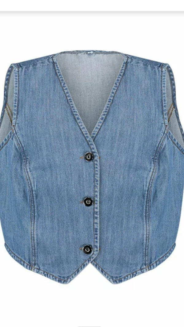 colete jeans azul claro izzat