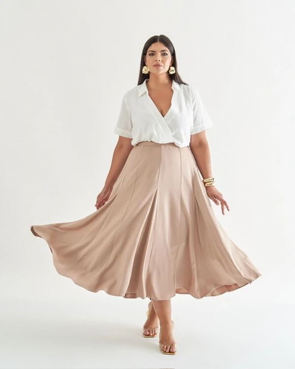 saia midi evase quebela