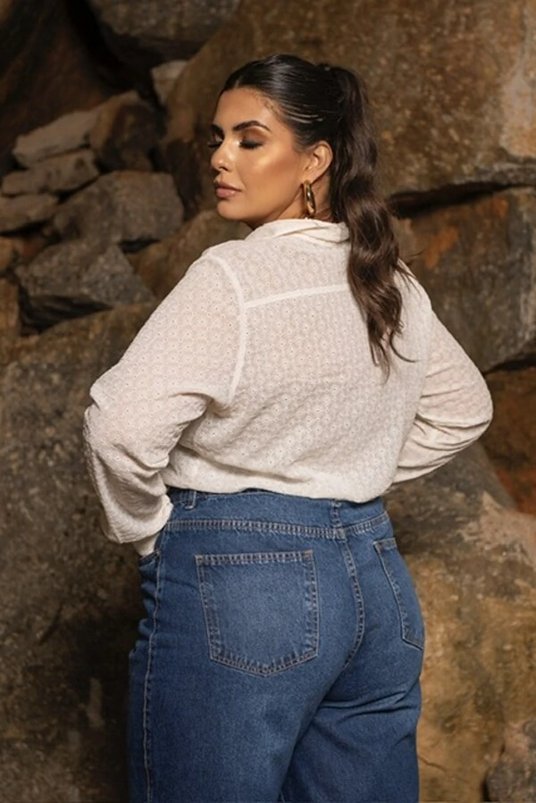 pre venda camisa texturizada bordada season divas