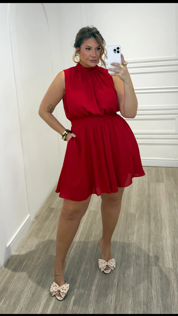 vestido classic gola quebela