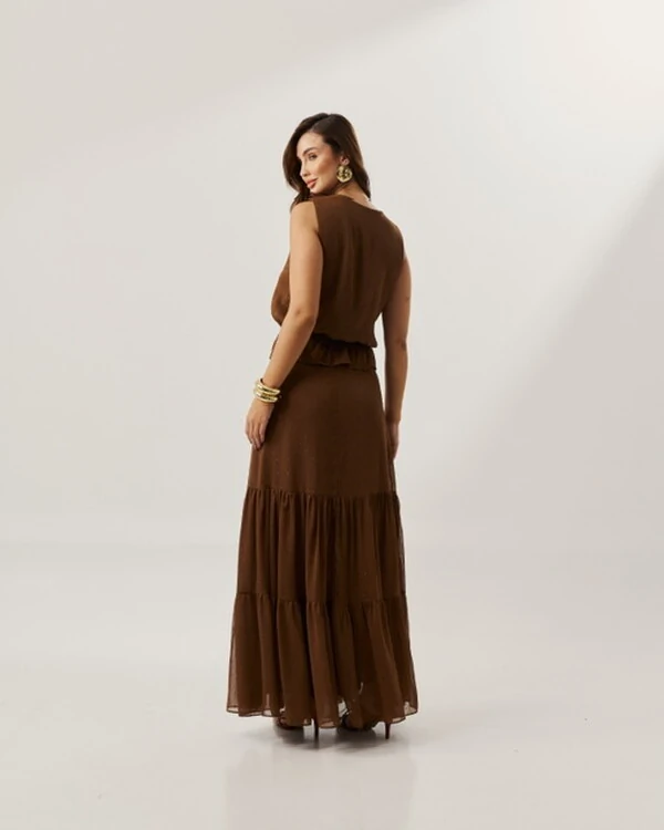 conjunto em crepe ggt com lurex chuvisco quebela