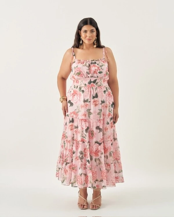 vestido floral florenza quebela