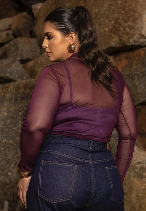 pre venda blusa tule poliamida+ regata midi malha season divas