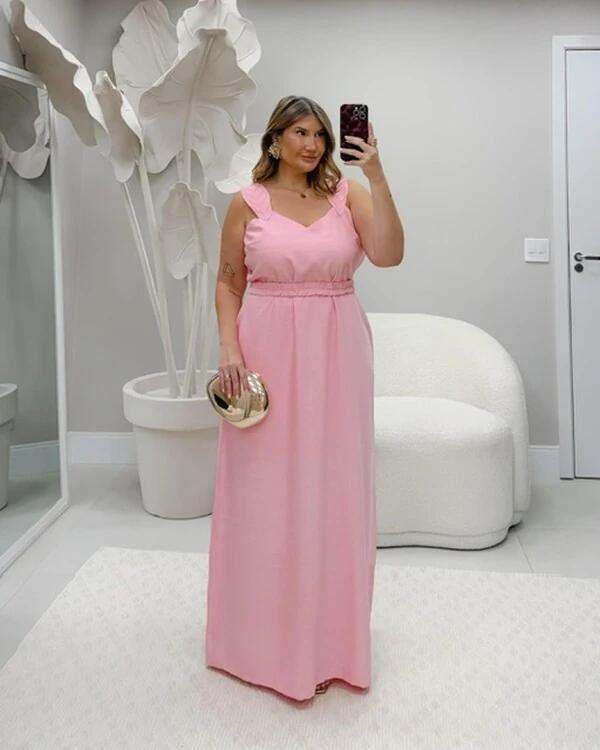 pre venda vestido longo marrant bela rosamili