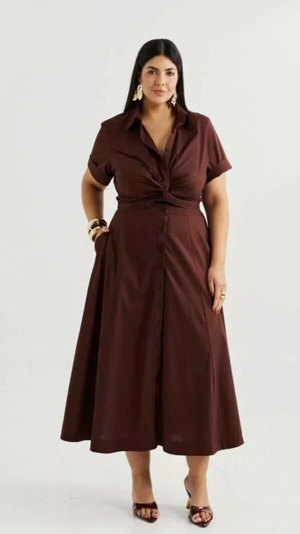 Vestido nozinho tricoline com elastano quebela