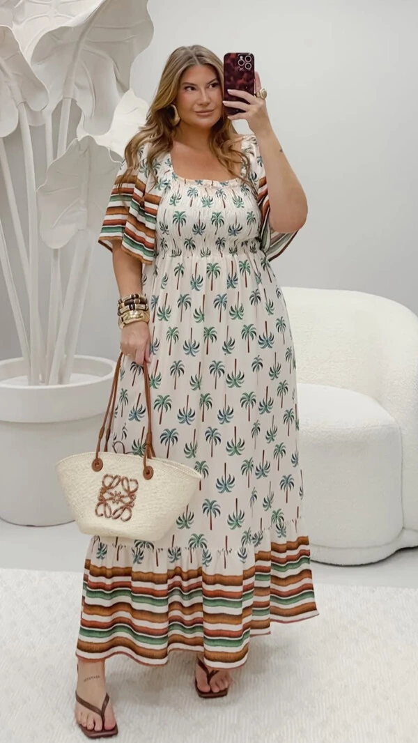 vestido longo coqueiro viscolinho lore