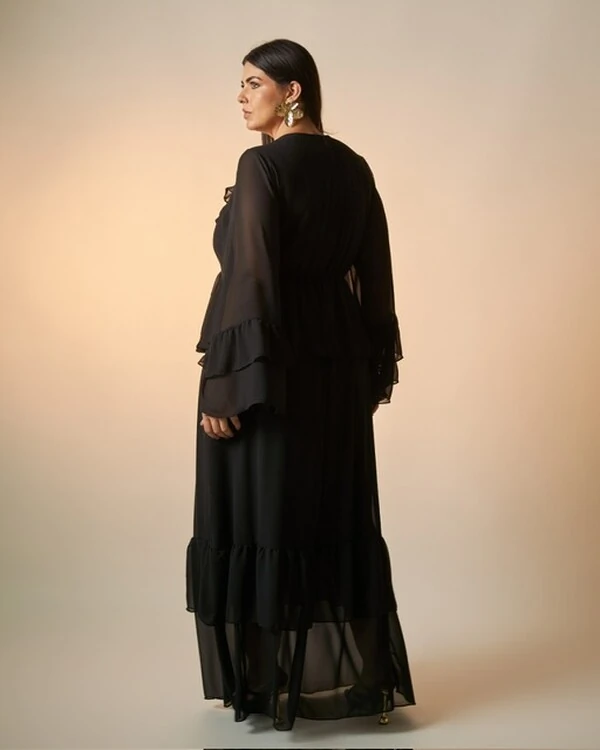 vestido chiffon lina kayla