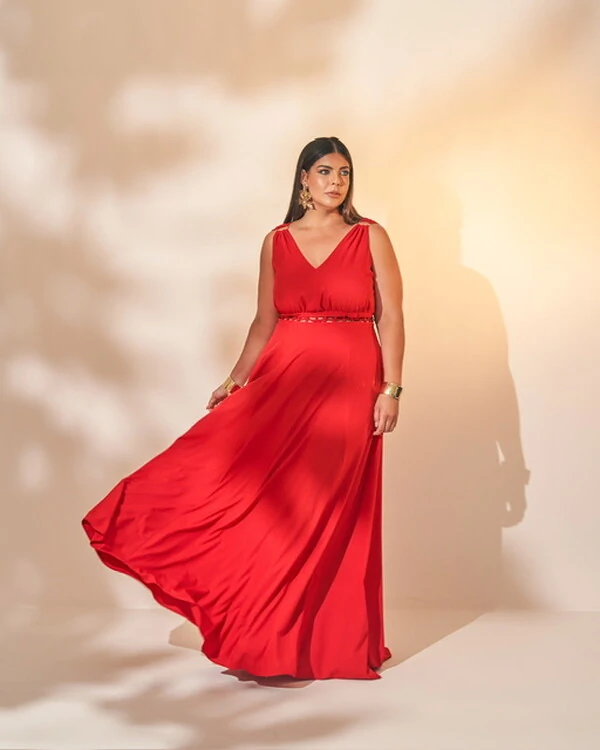 vestido longo belle trabalhado handmade quebela