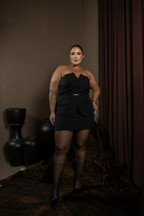 pre venda conjunto tomara q caia com shorts saia divas