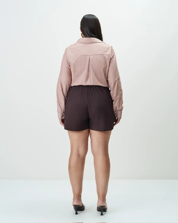 camisa listrada tricoline quebela