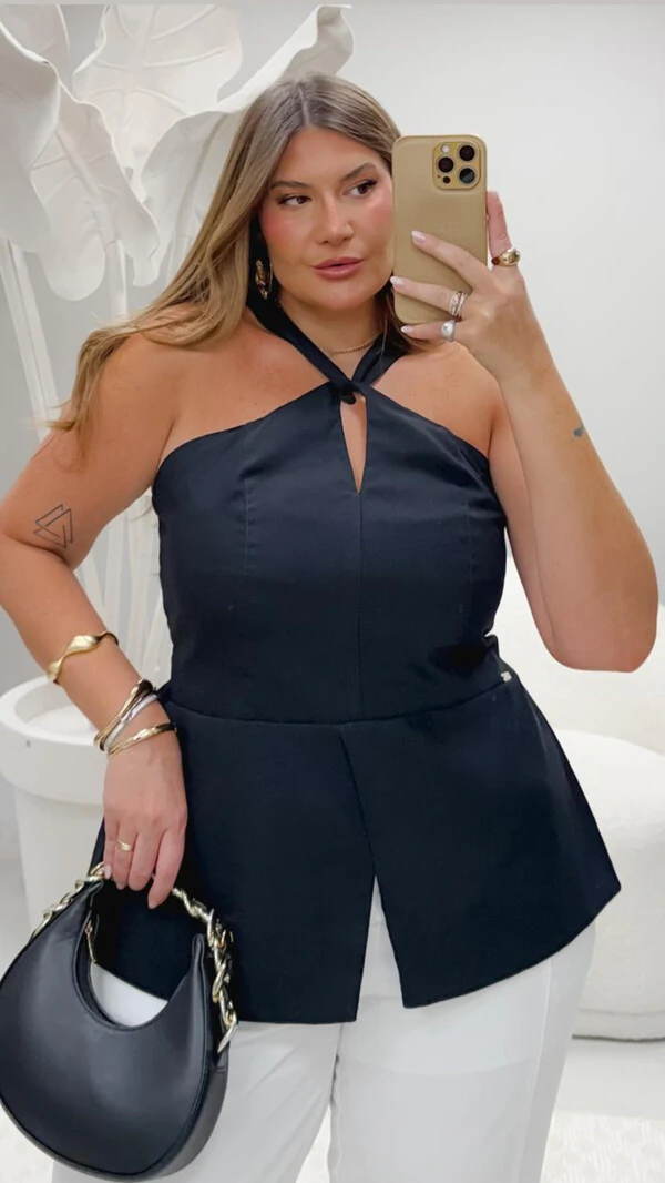 pre venda blusa cruzado alfaiataria rosamili