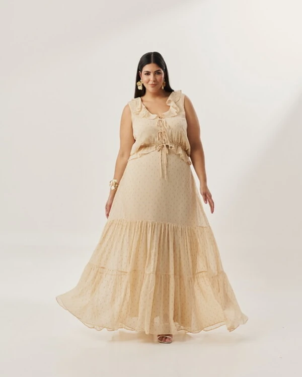 conjunto em crepe ggt com lurex chuvisco quebela