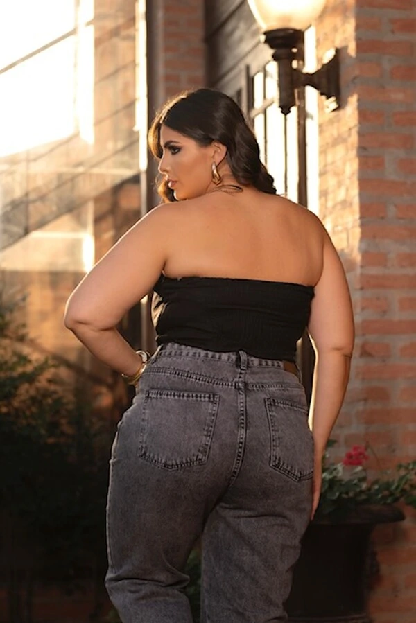 pre venda calca flare jeans denim black divas