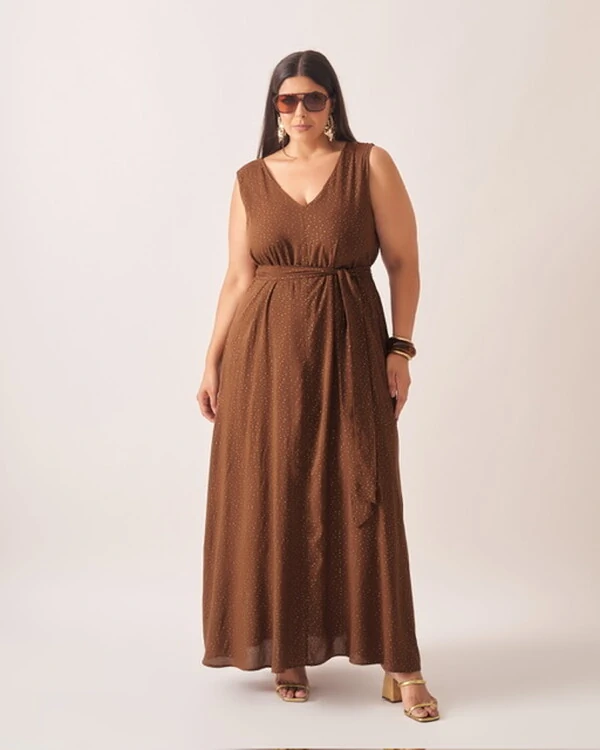 Vestido karen midi viscose kayla
