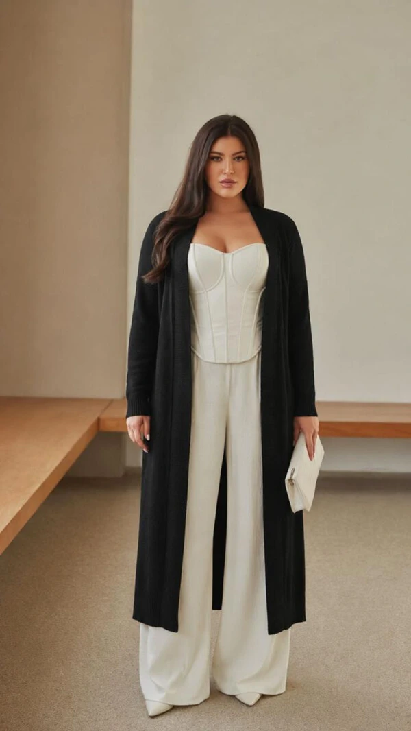 cardigan alongado tricot modal planet