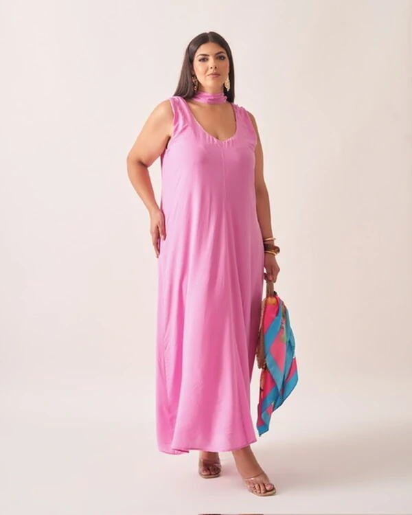 Vestido karen midi viscose kayla