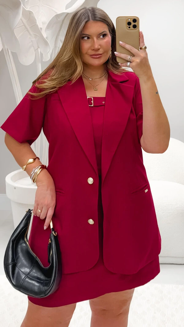 pre venda blazer alongado manga curta rosamili