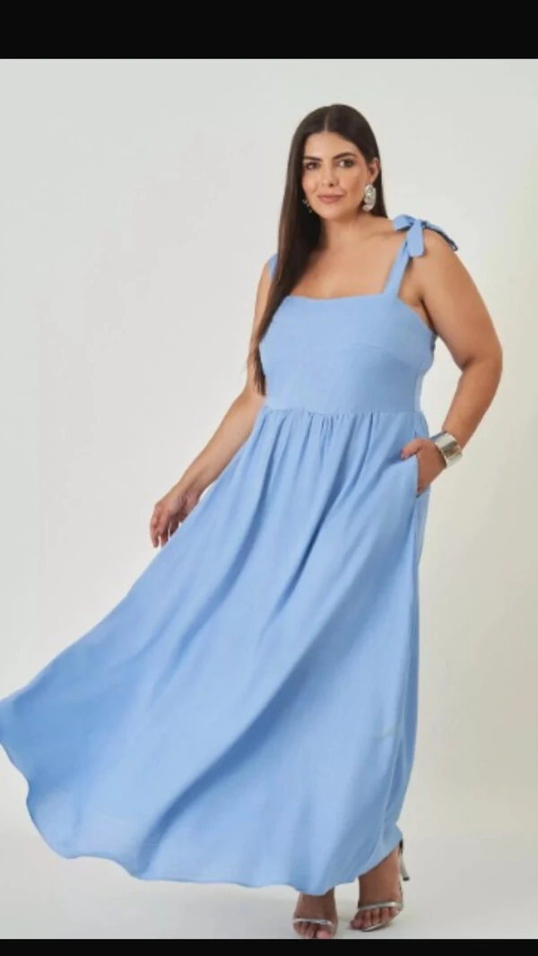 PROMO SEM TROCA Vestido linho visco amber