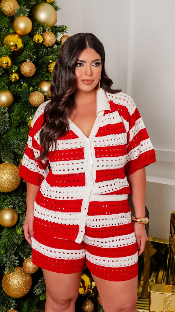 conjunto tricot gringa shorts carol planet