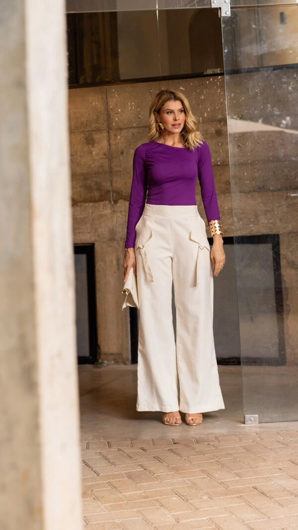 pre venda blusa poliamida canelada assimetrica tellos