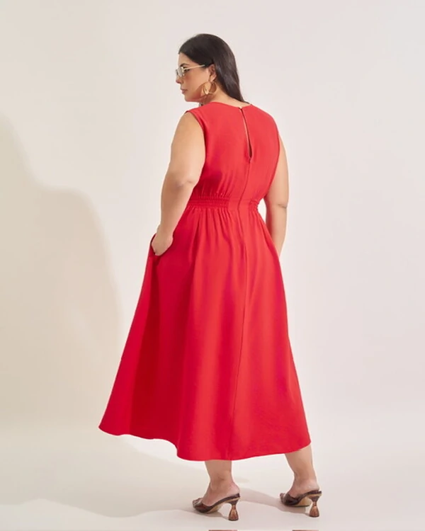 vestido decote quadrado kayla