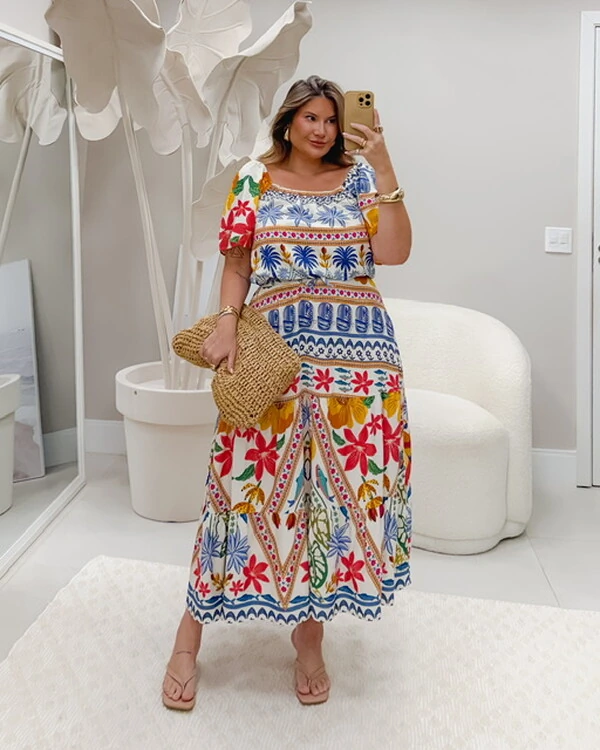 Cropped estampado viscose lore