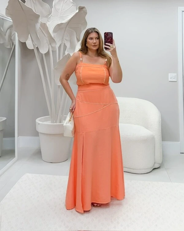pre venda conjunto orange com vies sereia bellah