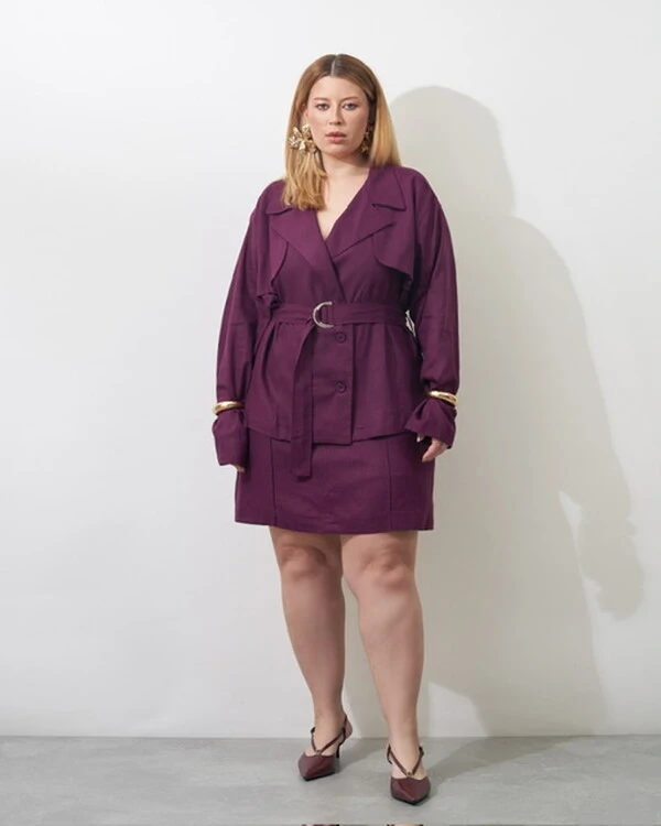 Casaco trench coat faixa kayla