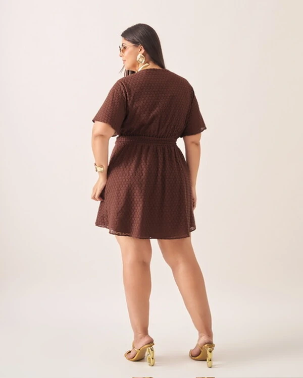 vestido brubs crepe assimetrico kayla