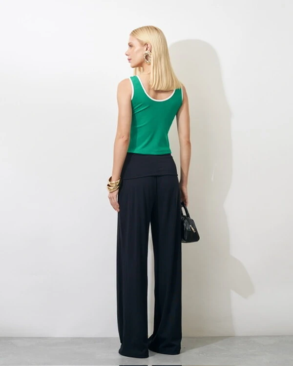 calca tricot cos largo kayla