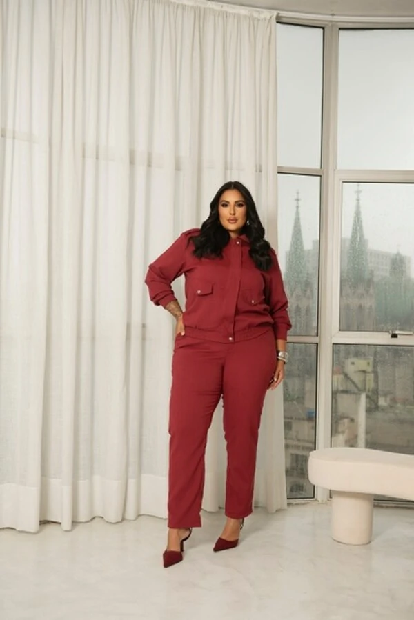 PRE VENDA conjunto jaqueta com calca reta divas