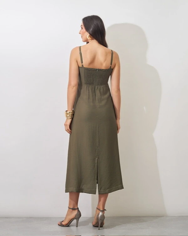 vestido viscose poliamida prespontado faixa elisabeth kayla