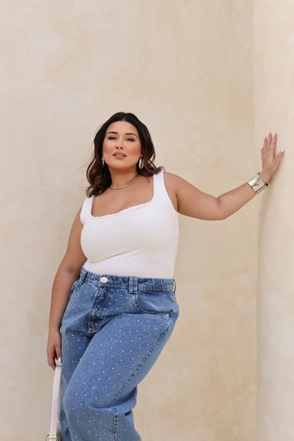 calca jeans widleg strass f provador
