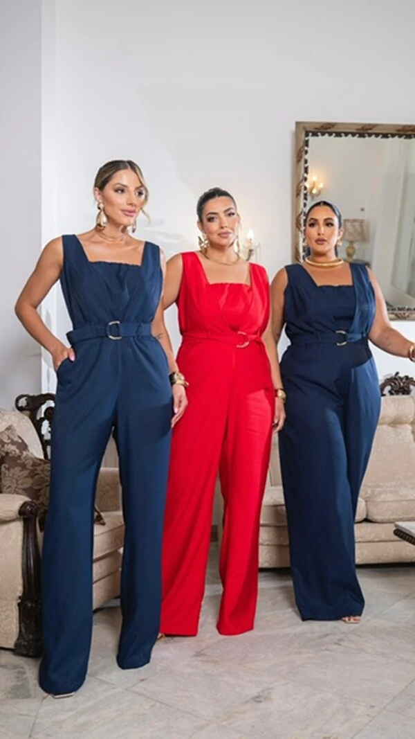 pre venda macacao sobreposicao e cinto divas