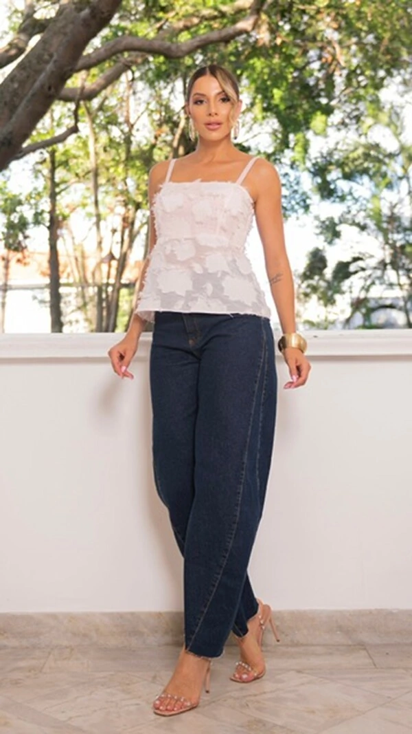 pre venda calca jeans barrel blue divas