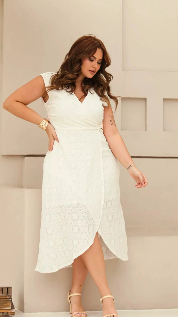 vestido em malha lasie transpasse upper