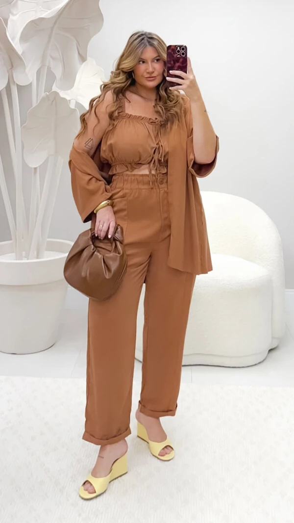 Kimono viscolinho mocha lore