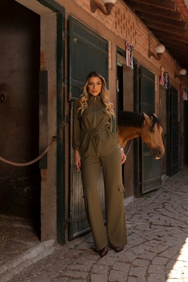 pre venda conjunto parka com calca cargo divas